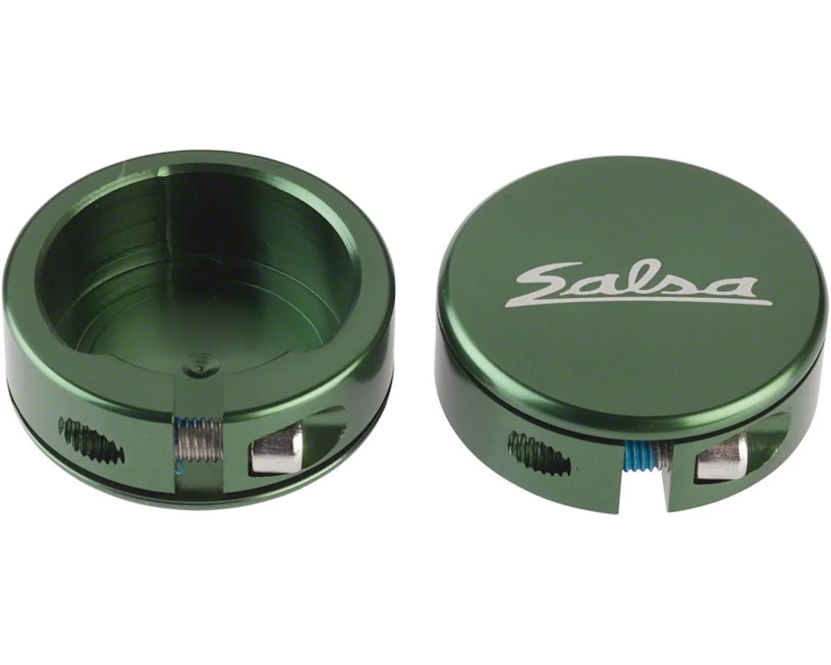 Salsa Lock-On Collars (Dark Green) (Closed-End) (Pair)